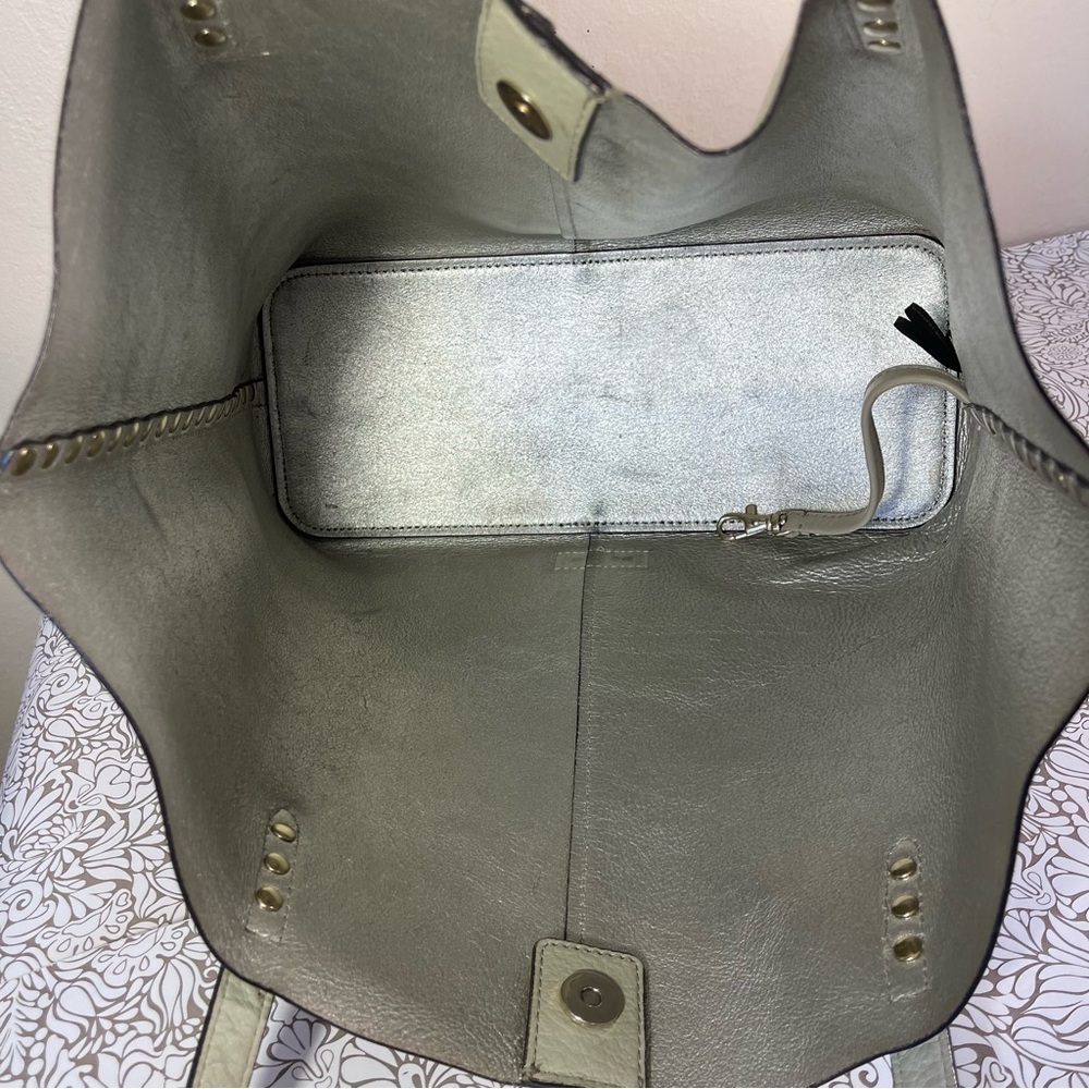 Rebecca Minkoff Soft Pebbled Leather Studded Shoulder Tote Unlined - Picture 8 of 16